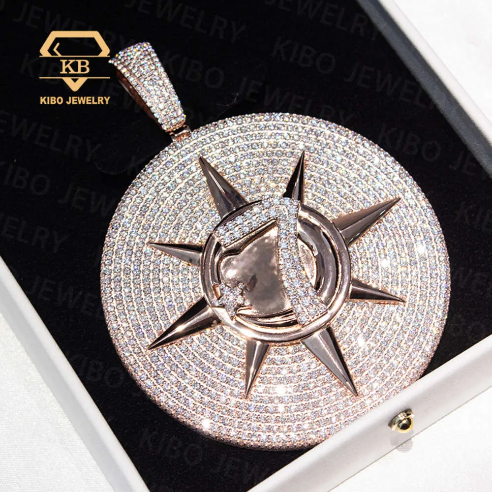 Kibo coutom vvs s sier esterlina para hombre gran personidad hip hop colgante moissanite diamant hänge