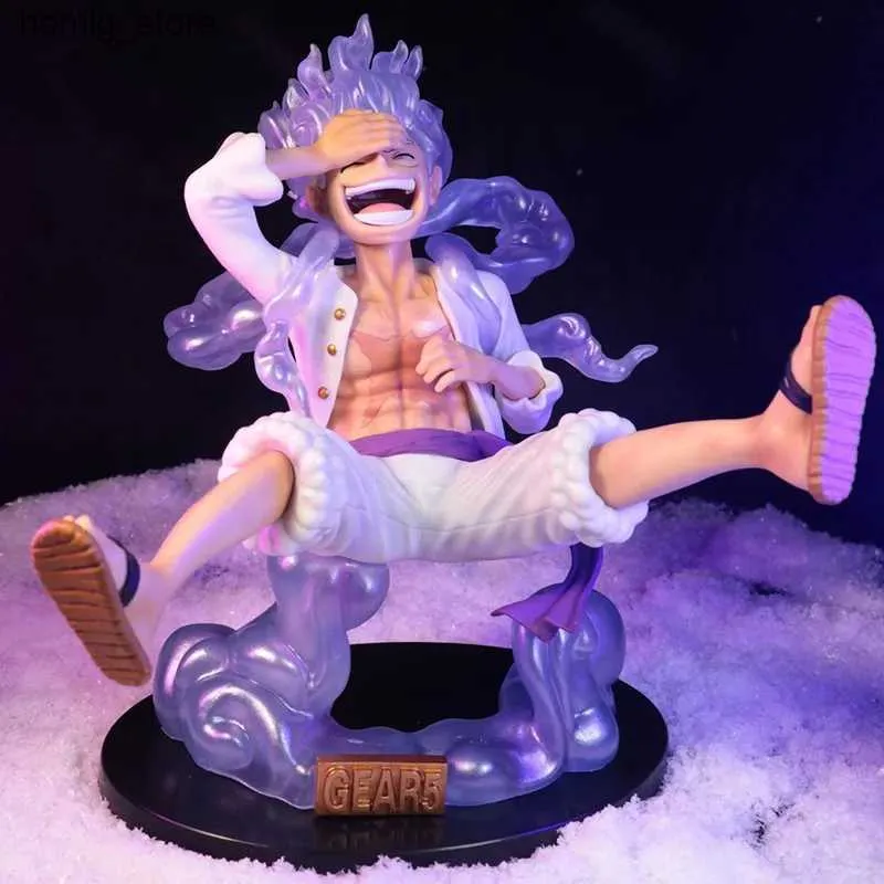 Action Toy Figures New One Piece Luffy Gear 5 Anime Figure Sun God Nikka PVC Action Figurine Statue Collectible Model Doll Toys for Children Gift Y240415