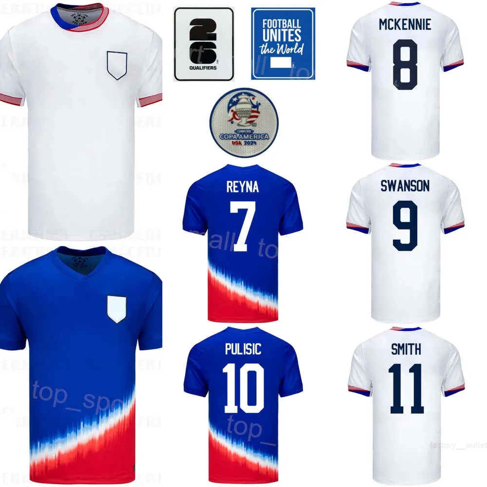 2024-2025 Soccer US 14 Haji Wright Jerseys Copa America 4 Tyler Adams 5 Antonee Robinson 1 Matt Turner 7 Giovanni Reyna 9 Ricardo Pepi Team Football Shirt Kits Kits