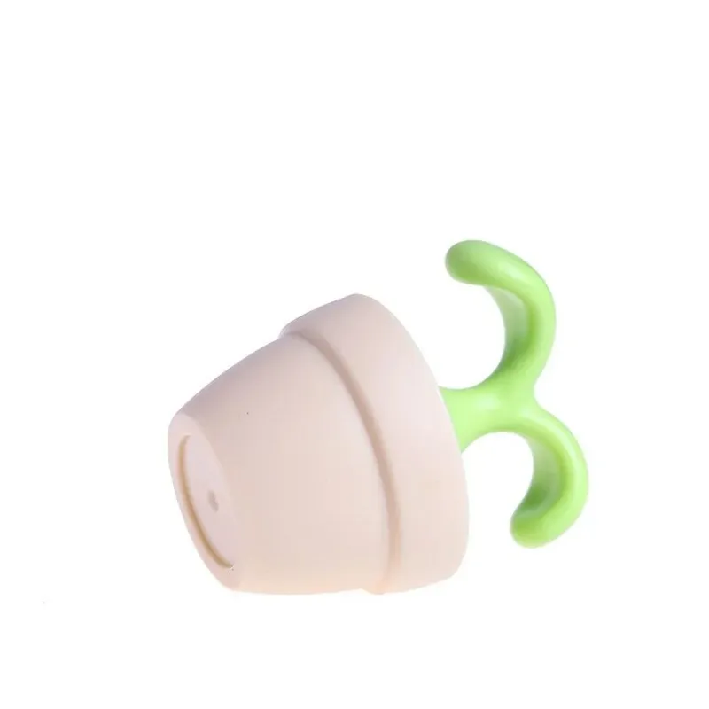 Cute Mini Potted Plant Shaped Roller Ball Massager Handheld Body Manual Massager Bead Relaxation Neck Foot Face Lift Beauty Tool