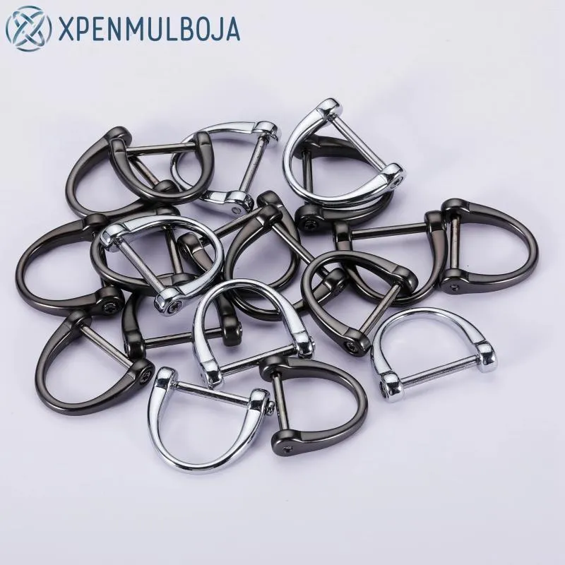 Keychains 1/3 / 5pcs fermes de fer à cheval Classe de voiture en métal Anneau anneau anti-perdant alliage de zinc d-type boucle