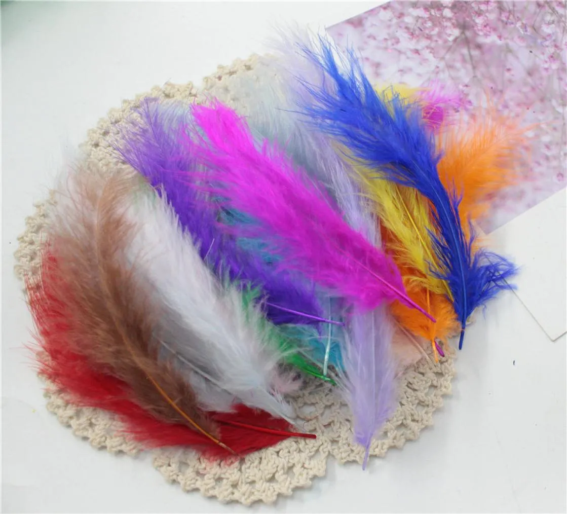 DIY färgad gåsfjäder Rainbow Feather Balloon Fill bröllopsklänning DIY Dekorativa tillbehör Feathers2848006