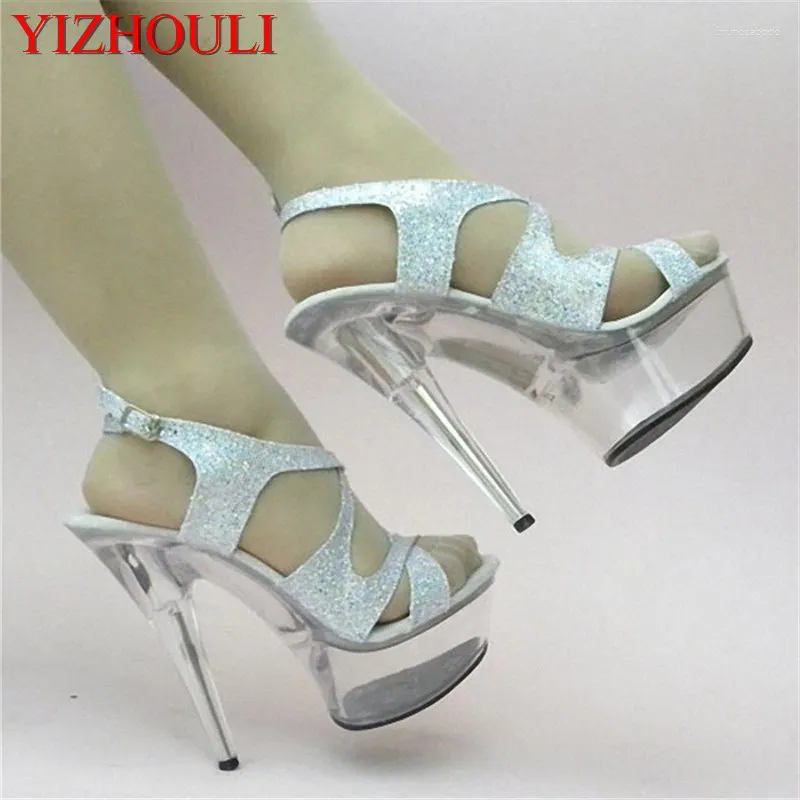 Scarpe da ballo le 15 cm in stile romana in stile romano in stile heel sandals nightclub poe po po poo