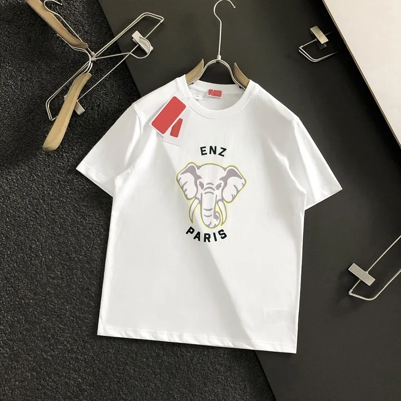 Projektant TEES TEES Koszulka Modna Klasyczne luksusowe koszule dla mężczyzn bawełniane litery damskie Top Elephant Wzór T-shirty oddychające krótkie CUD2404162