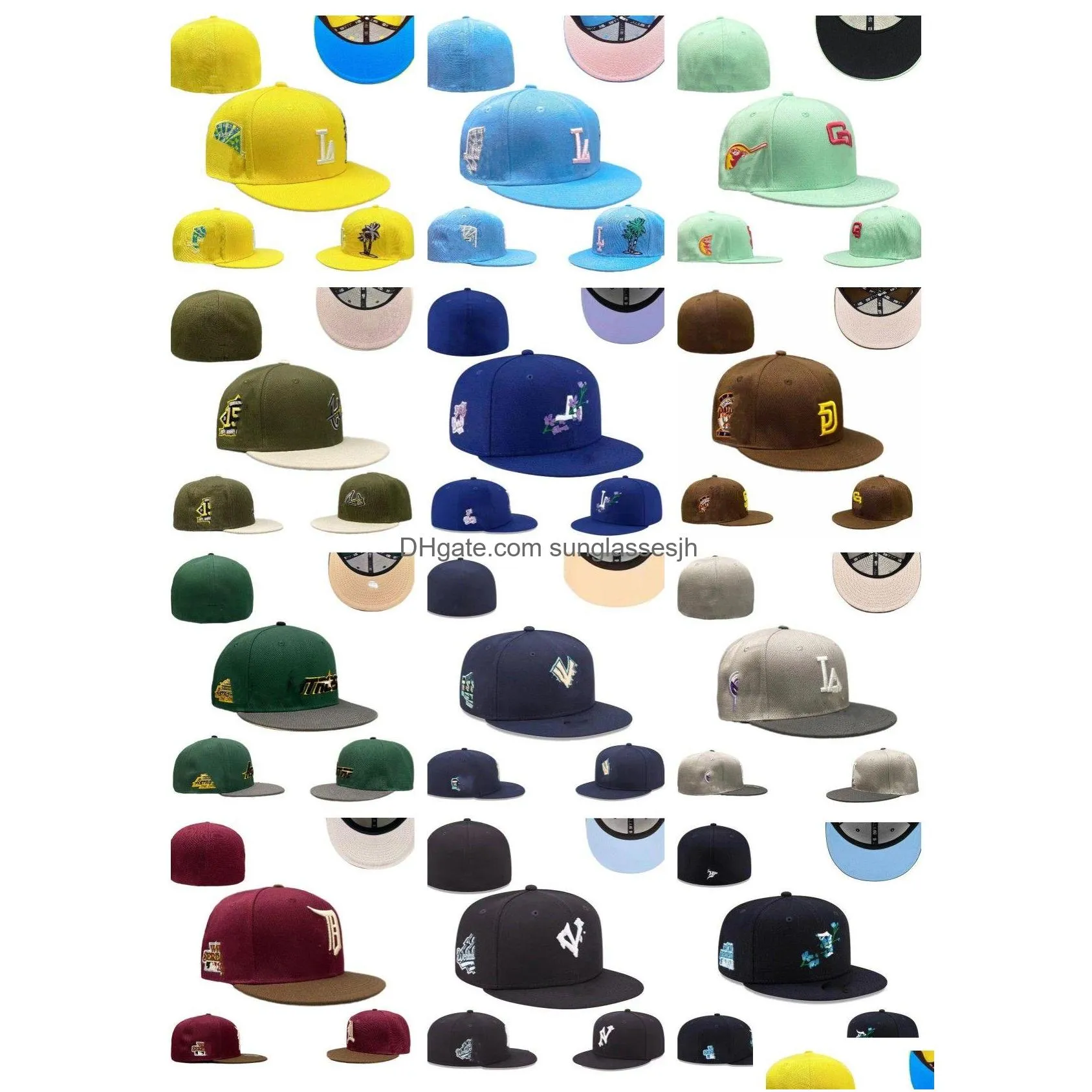 Ball Caps 2023 Designer dopasowane czapki haft haft baseballowy wszystkie drużyny logo bawełna unisex cap snapbacks street na świeżym powietrzu men dhp3z