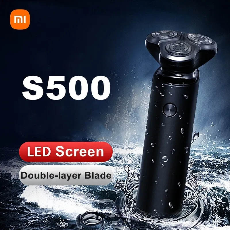 Продукты Оригинальная Xiaomi Mijia Electric Shaver S500 Razor для мужчин IPX7 Водонепроницаемое моют 3 головки
