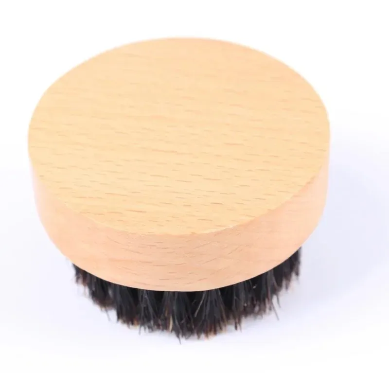 Escova de barba masculina pincel de madeira barba homem moda bigode pincel ondas de escova de ondas para barba