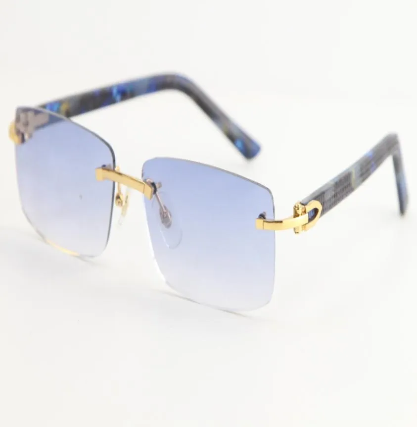 Good Quality Fashion metal Blue Plank Sunglasses 8200757 Vintage Fashion Brand Sun glasses Unique Oversized Shapes Eyewear for Wom2056499