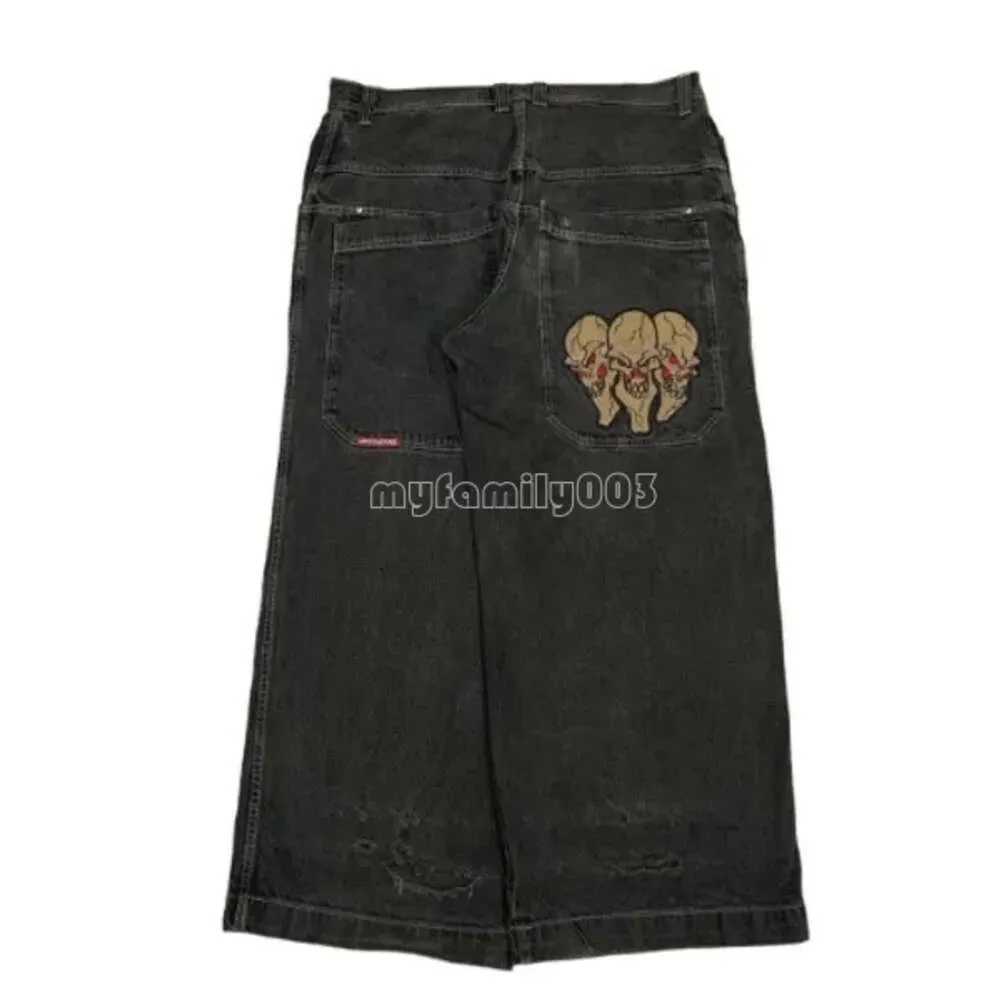 Hochwertige Herrenjeans Jnco Y2K Harajuku Hip Hop Poker Grafik Retro Blue Baggy Denim Hosen Herren Damen Gothic High Taille Wide Hosen 28