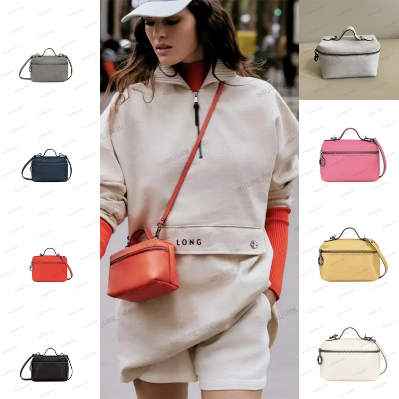 2024 Brand Mini Crossbody Bag Xtra XS Couro Bolsa de Cosmética Longa Mini Bolsa Meni Feminina Mini Designer Totes Bolsa de ombro para lanchonetes