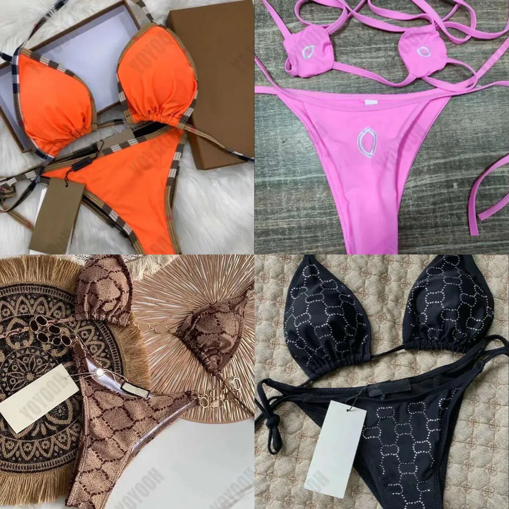 Kvinnors designer sommarstrand baddräkt mode sexig underkläder badkläder split bikini storlek s-xl