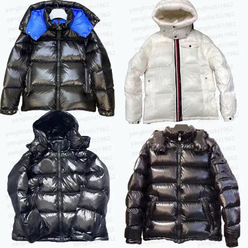 Designer Down Jackets Logo di ricamo in stile classico Fluffy White Duck Down Coat maschi's Shiny Giacche invernali inverno Casual Outdoor Sports Parkas