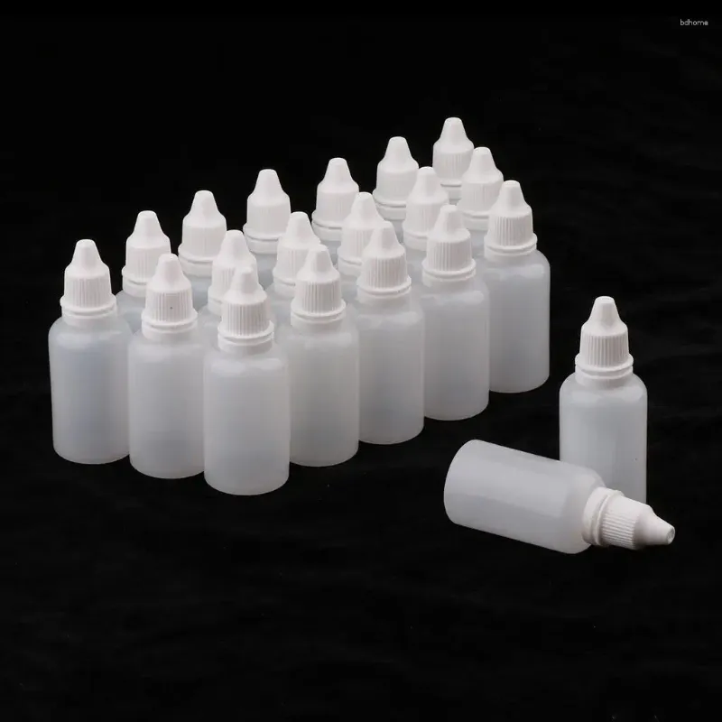 Storage Bottles 20pcs Reusable Empty Needle Tip Dropper Bottle Eye Liquid Vials Plastic 30ml