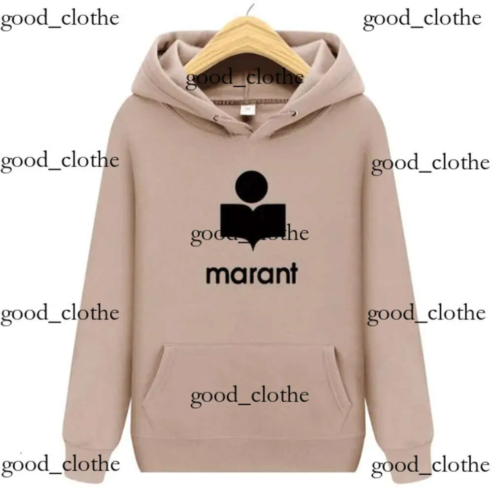 Marant Men's Hoodies Sweatshirts Women Par Marant Casual Streetwear Hooded Loose Pullovers Tracksuit Topps Female Oversize Hoodie Essentialsweatshirts 838