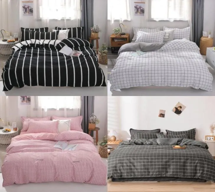 4st Designer Bed Comforters Set Bedding Set Polyester Fiber Hushåll Kort växtkuddfäste täcke Set Bekväma Blanke3940129