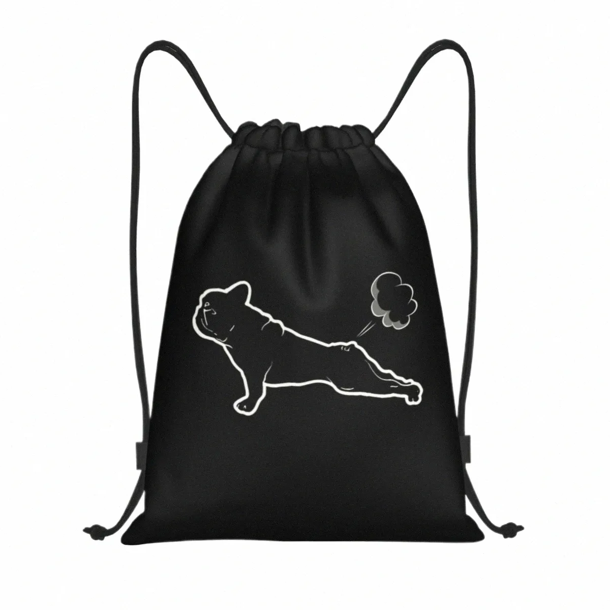 Bulldog French Bulldog Drawstring Backpack Sports Gym Bolse para hombres Shop Shop Sackpack 417g#