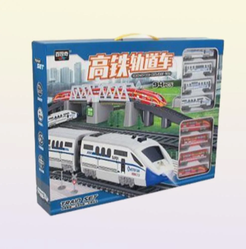 電気高速鉄道ハーモニートラックトレイントイボーイアセンブルDIYトレイン高速レールセットチルドレン039S誕生日クリスマス7522838