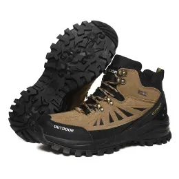 Shoes Winter Men's Outdoor Hiking Shoes New Plush and Warm Men's Cotton Shoes Walking Training Shoes Fashion High Top Sports Shoes