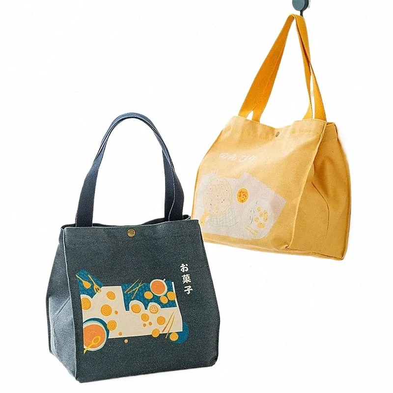 Sac à lunch de style japonais Thermal Femmes Picnic Bento Box Pouche thermo