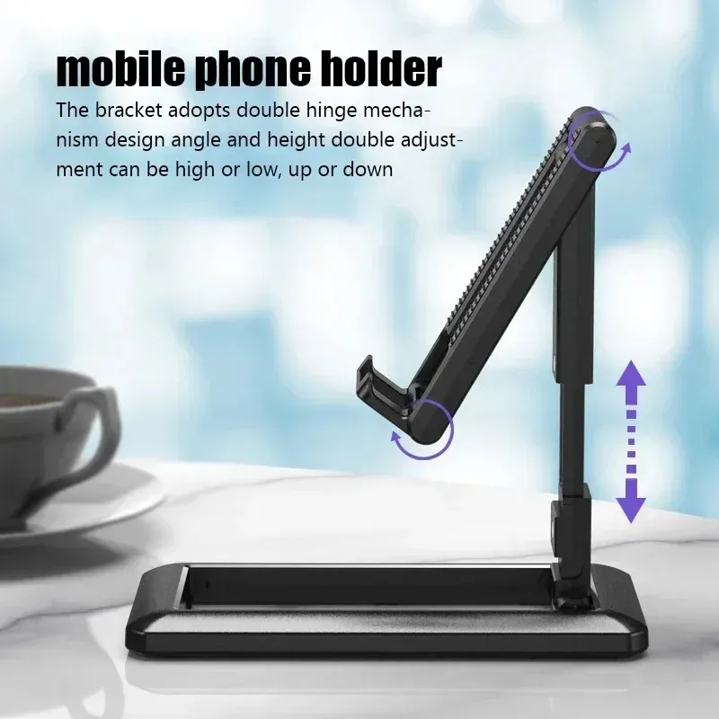 2024 Portable Tablet Mobile Phone Desktop Holder for iPad iPhone Samsung Desk Phone Stand Adjustable Desk Bracket Smartphone Stand Desk