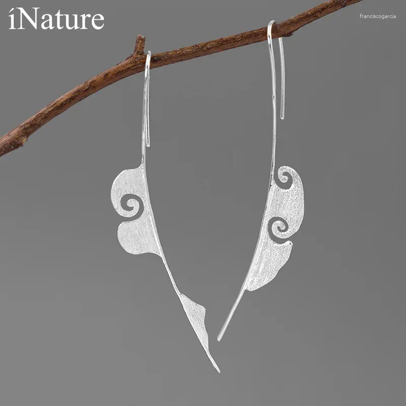 Boucles d'oreilles en pente inature 925 STERLING Silver Fashion Vintage Cloud Drop For Women Jewelry