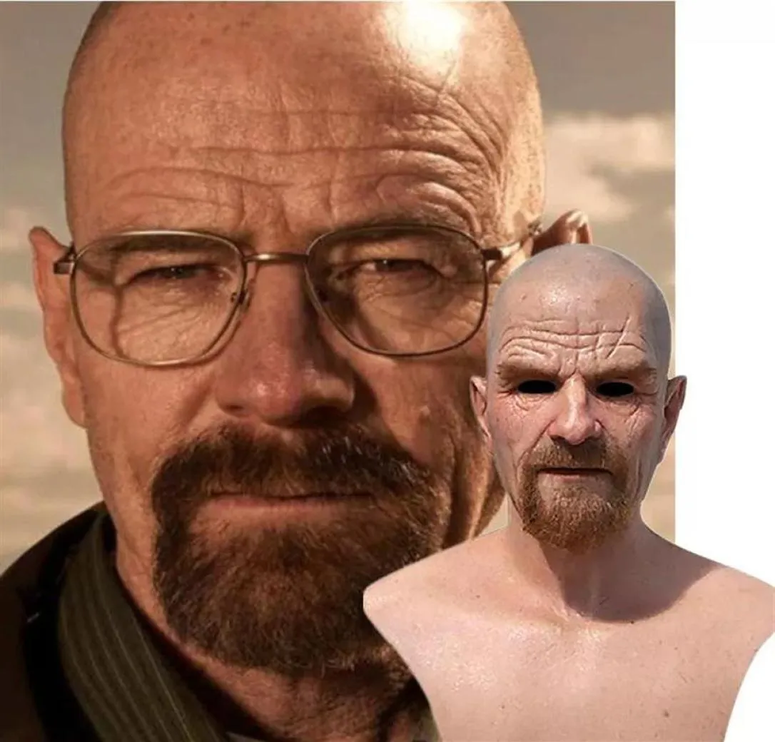 Other Event Party Supplies Movie Celebrity Latex Mask Breaking Bad Professor Mr White Realistic Costume Halloween Carnival Cosp6720615