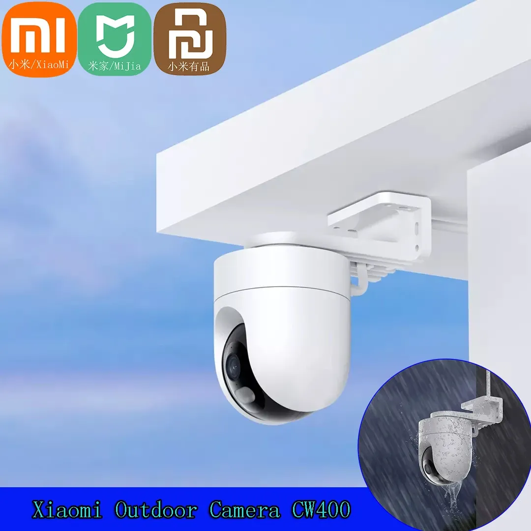 Prodotti Xiaomi Mijia Camera da esterno CW400 2.5K IP66 Ultra HD Smart Color Night Vision IP66 Waterproof Work with MI Home App