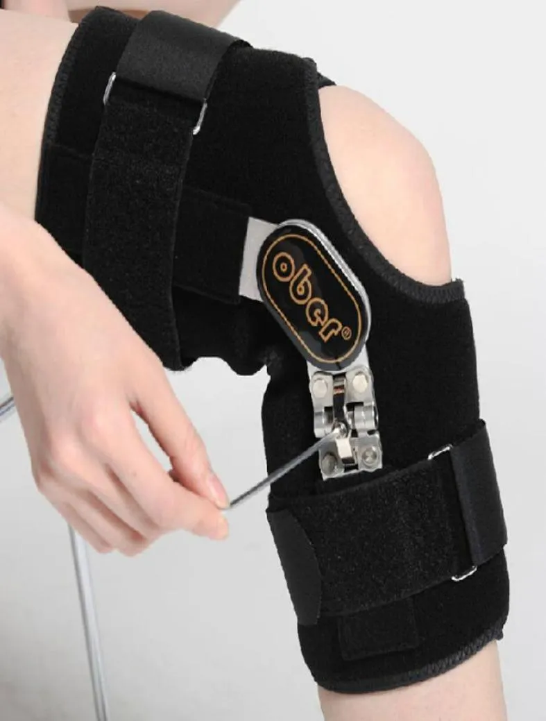 Brace de apoio ao joelho ajustável de Ober com dobradiça para o joelho pindooartrritismeniscus lesão8541228