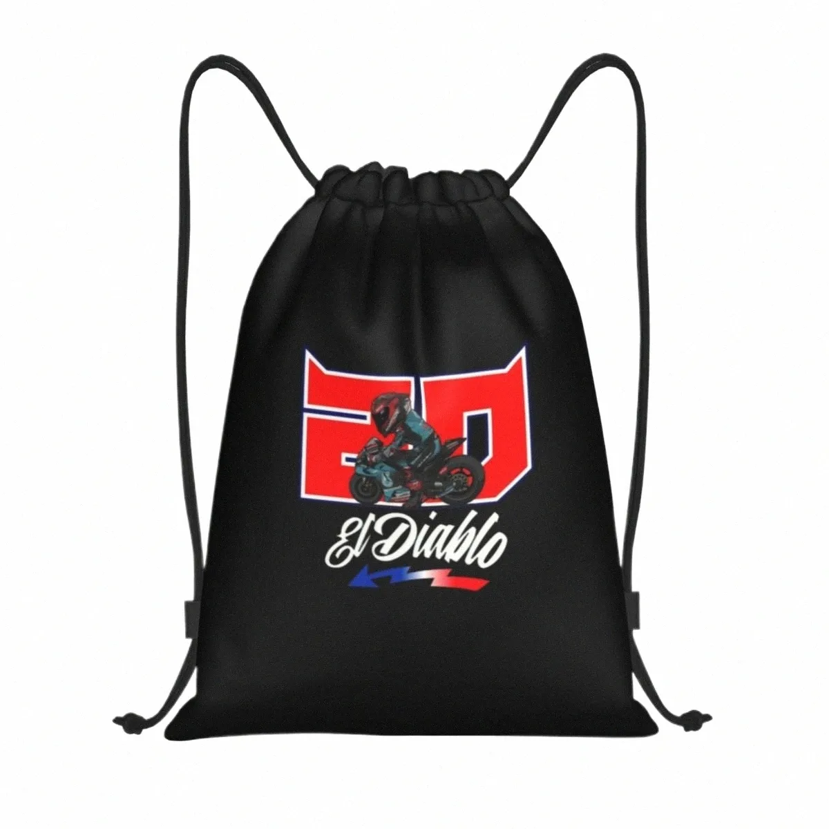 custom Fabio Quartararo Drawstring Backpack Bags Women Men Lightweight Motorcycle Rider Gym Sports Sackpack Sacks for Traveling Z22d#