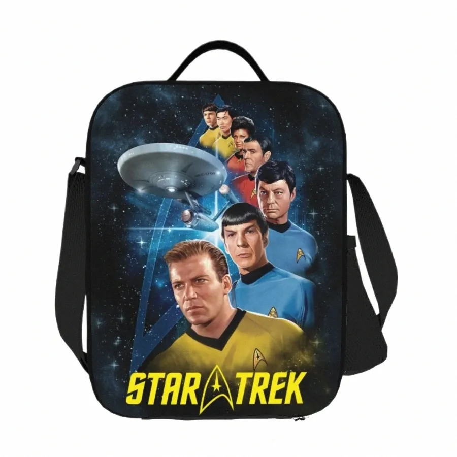 Star Trek Lunchbag Tasche Mahlzeit Beutel wiederverwendbar isolierte tragbare Lunchbox für Frauen -Jungen Mädchen A1UO#