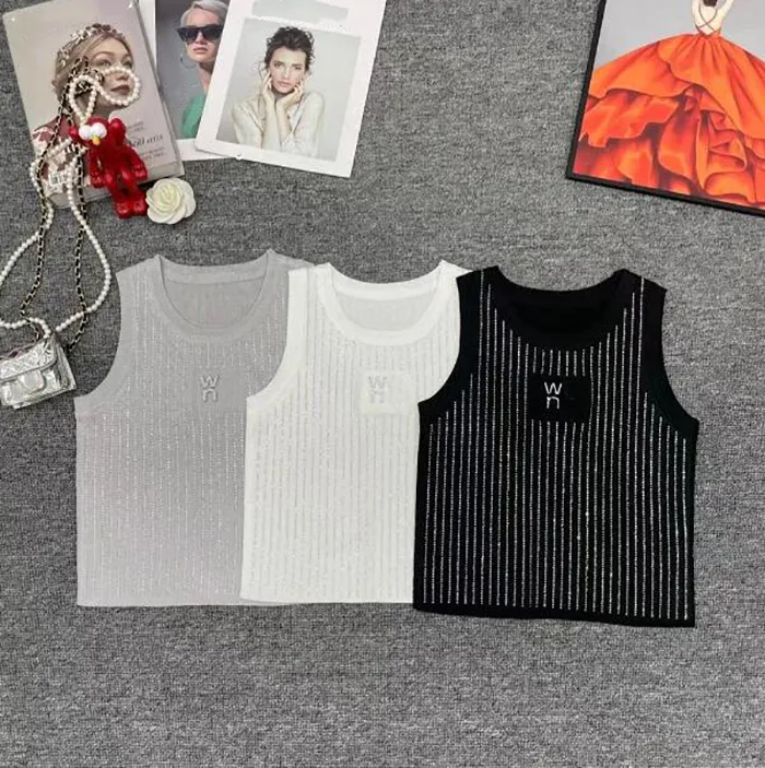 Cropped Top T Shirts Women Knits Tee Knitted Sport Top Tank Tops Woman Vest Yoga Design Tees