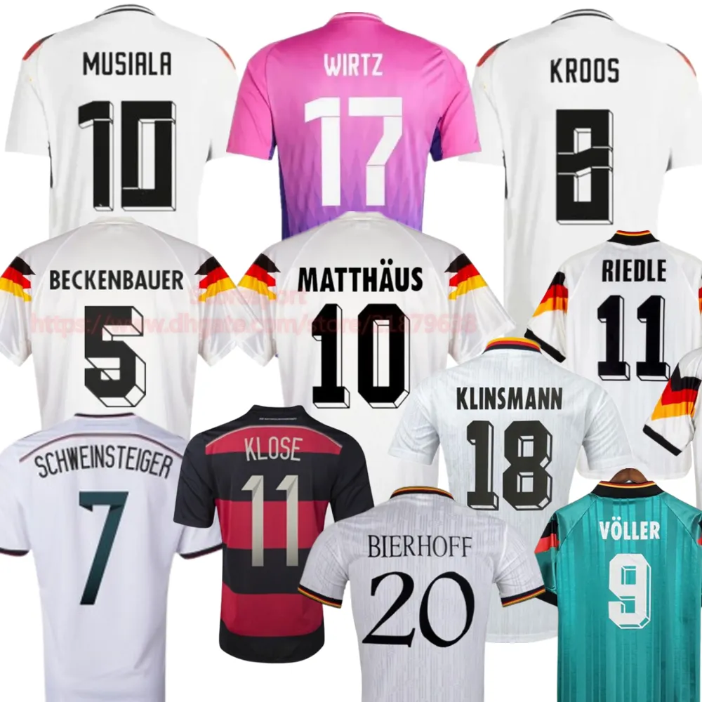 Beckenbauer MATTHAUS KLINSMANN Alemania Camisetas De Fútbol Retro 90 92