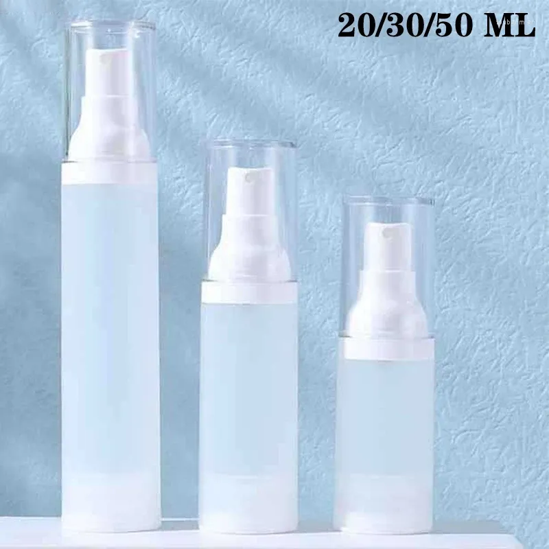 Lagringsflaskor 20 ml 30 ml 50 ml Klar luftlös kosmetisk grädde Pump Bottle Travel Size Dispenser Makeup Container för Gel Lotion