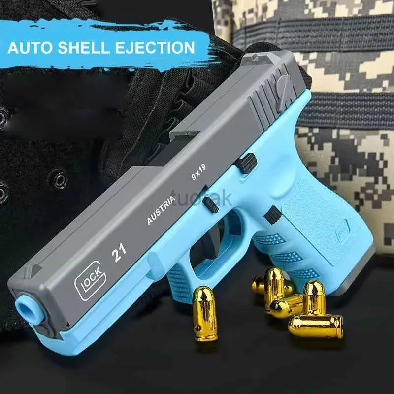 Toys shell lancers g17 jouet pistolet continu tir tirs pistol pistolet arme de poing pour enfants adulte cadeau d'anniversaire 240416