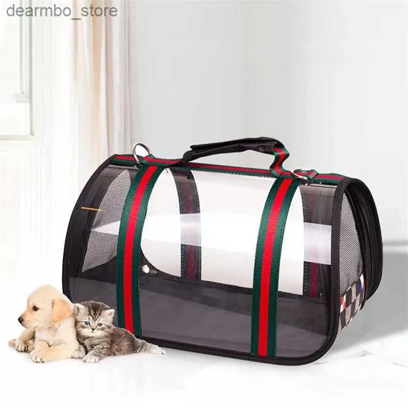 Cat Carriers Catses Pet Cat شفافة BA جرو الناقل الظهر قابلة للطي قابلة للتنفس السفر السفر BAS