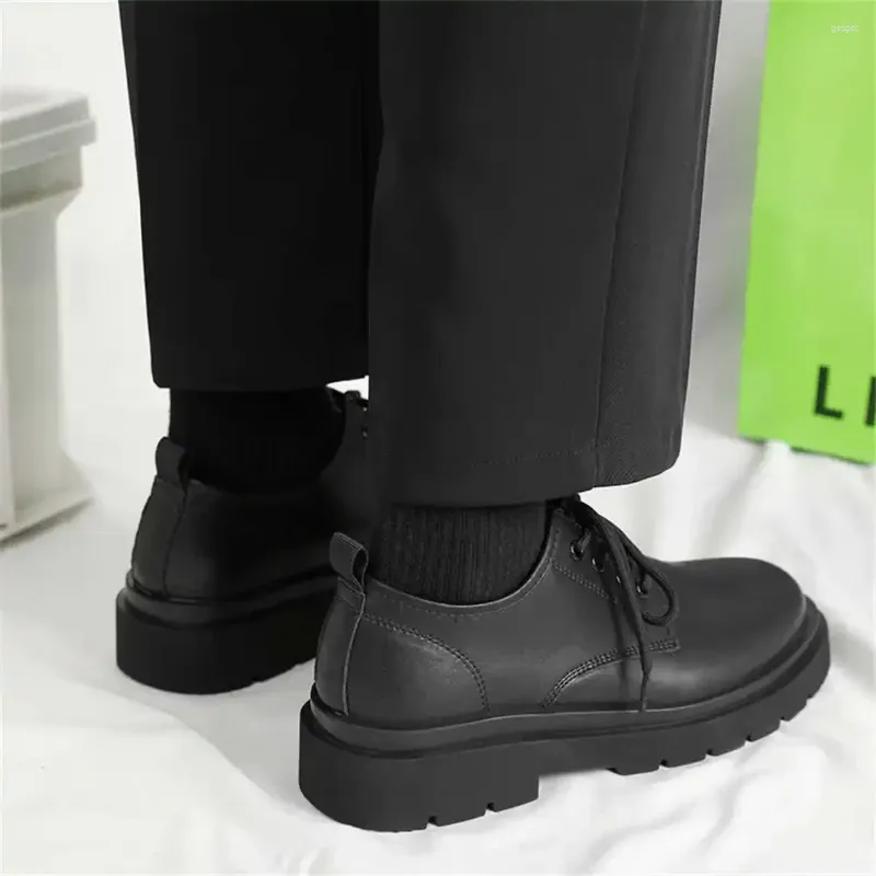 Casual skor Big Sole Round Toe White Men Sneakers Black Boot Man Basketball Sports Vintage Badket Unique Leisure