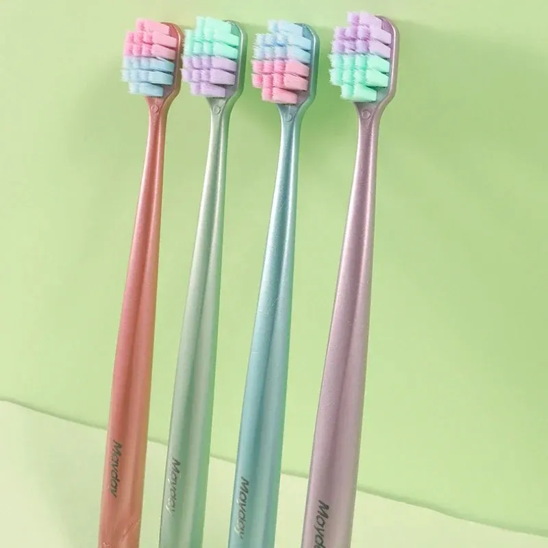 Nuovi peli morbidi ultra-finitura eco-spazzolino da denti spazzolino da viaggio portatile con scatola in fibra morbida nano spazzolino igiene orale cure per morbide