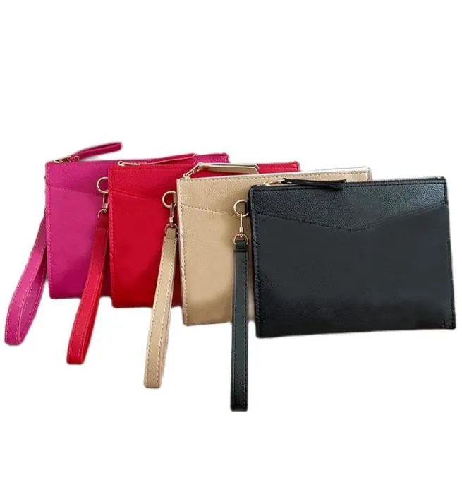 Clutch Bag Womens Wristlet Bags Fashion Accessoires Nyckel Pålar Designer Dragkunnig myntväska handväska utomhuskopplingar Wallet3958067