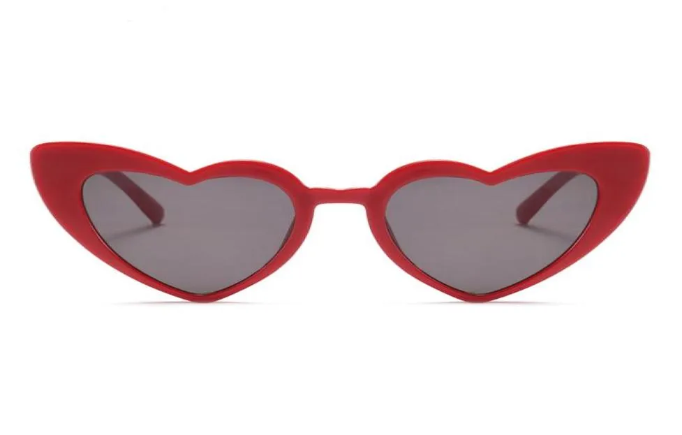 Солнцезащитные очки Love Heart для женщин 2018 Модные солнцезащитные очки для кошачьих глаз Черным розовым красным цветом сердца солнечные очки для мужчин UV4009601587