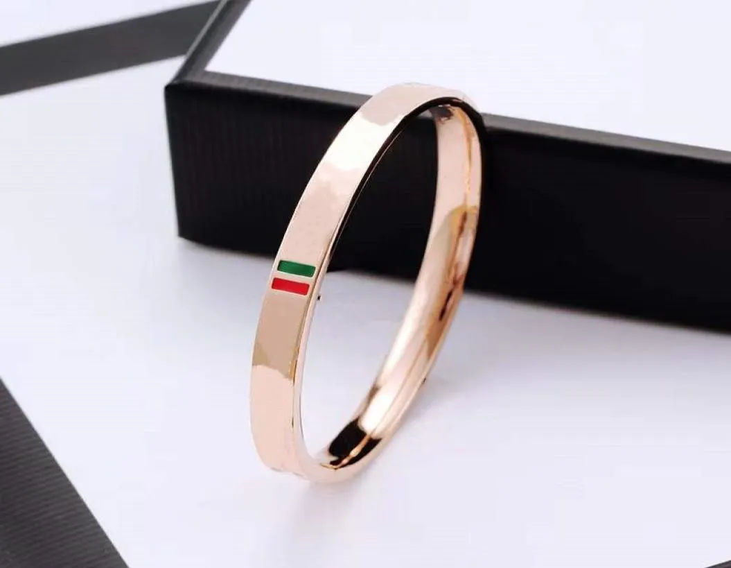 Projektant Bangle Designer Gold Sliver Rose z zamkiem bransoletki Charm Biżuter