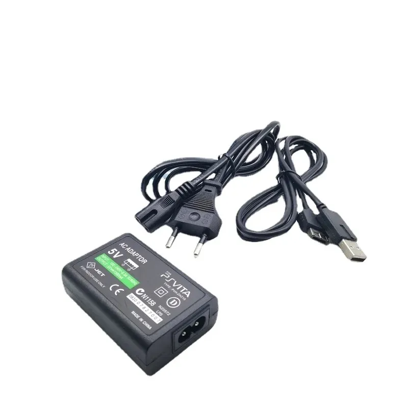 NIEUW 2024 EU -plug 5V Home AC -adapter Wandlader Voedingsvoorziening voor Sony PlayStation Portable PSP 1000 2000 3000 Laadkabelsnoer AC
