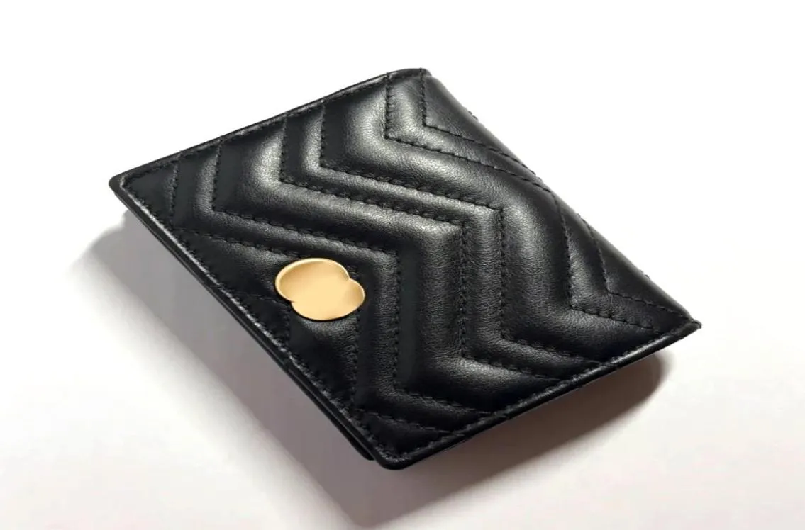 Fünf Kartenhalter Designer Brieftaschen Marmont Männer Luxus Mode -Münzversuche Halter Innenplatz Echtes Lederpodelleigenen mit 4649149