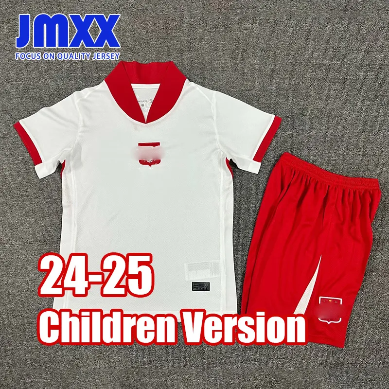 JMXX 24-25 POLAND KIND VOETBAL JERSEYS KIT Home Away Kid Uniforms Jersey voetbalshirt 2024 2025 Top en shorts Children-versie