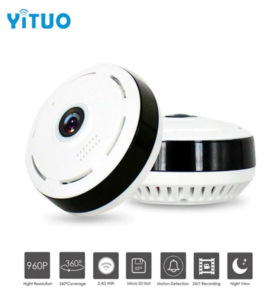 HD 960P WiFi IP Kamera Ev Güvenliği Kablosuz 360 Derece Panoramik CCTV Kamera Gece Görüşü Balık Gözleri Lens VR CAM YITUO29421762429