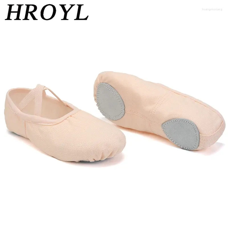 Dance Shoes Ballet For Girls Practice Yoga Dancing Flats Canvas Little Kid Slippers Split Sole