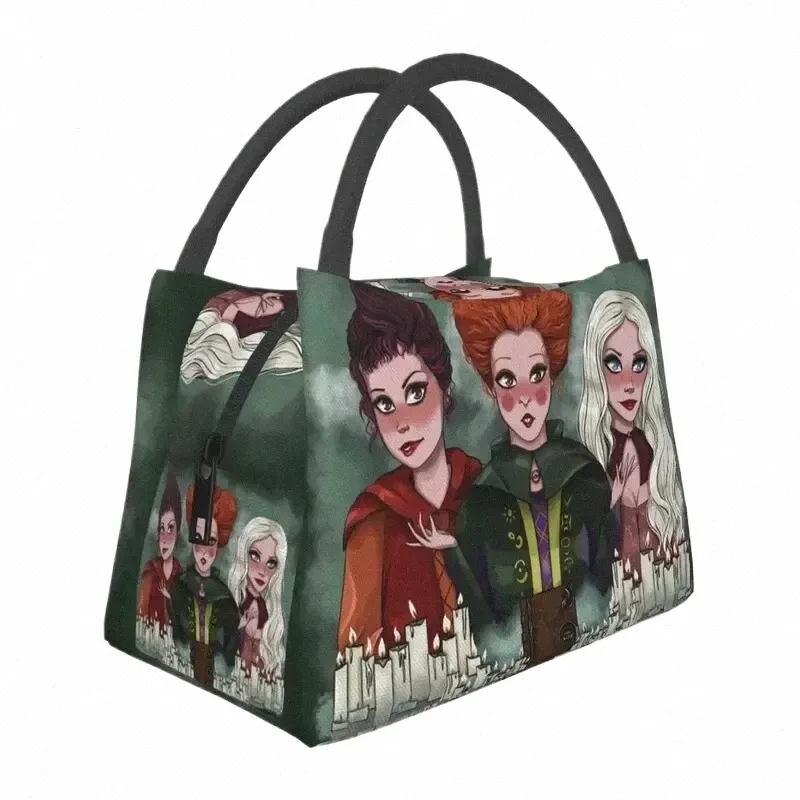 custom Hocus Sanders Sisters Witch Pocus Lunch Bags Men Women Thermal Cooler Insulated Lunch Box for Office Travel b4jd#