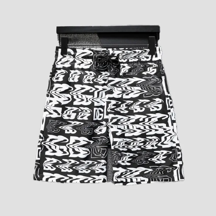 Nieuwe modebrief voor heren afdrukken Swim shorts Casual Loose Sports Golf Zomer Drawring Striped Beach Pants High Street Trend Hip Hop best verkochte shorts D18