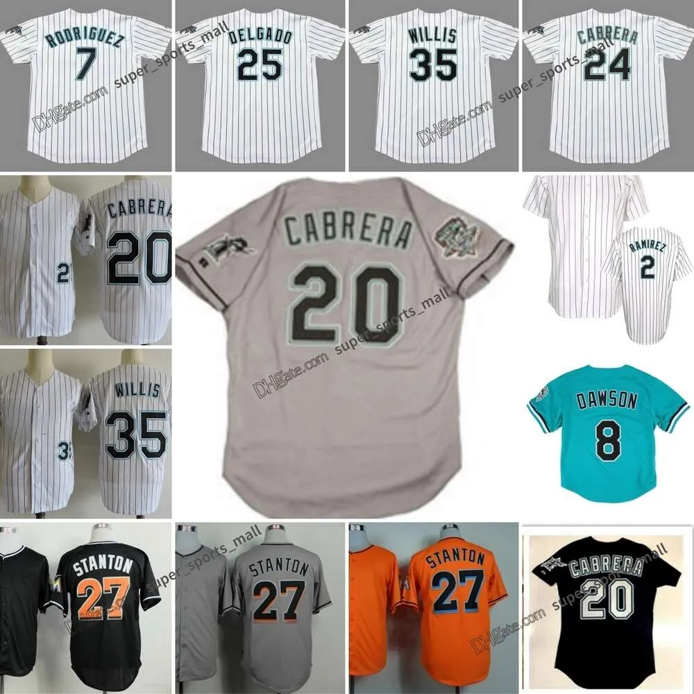 Throwback Baseball Jersey 20 Miguelcabrera 8 Andredawson 1995 25 Carlosdelgado 2005 35 Dontrellewillis 2 Hanleyramiz 27 Mikestanton 24 Miguelcabrera