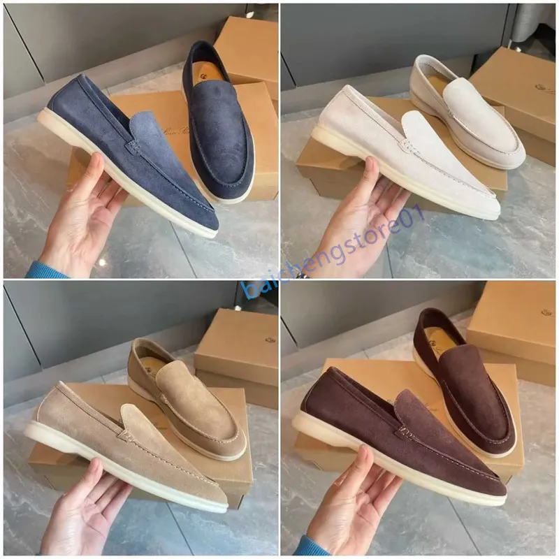 2024 Summer LP LP Flat niskie męskie buty swobodne buty zamszowe skóra Oxfords Moccasins Guma Sole Mężczyźni kobiety Komfort Komfort na L4