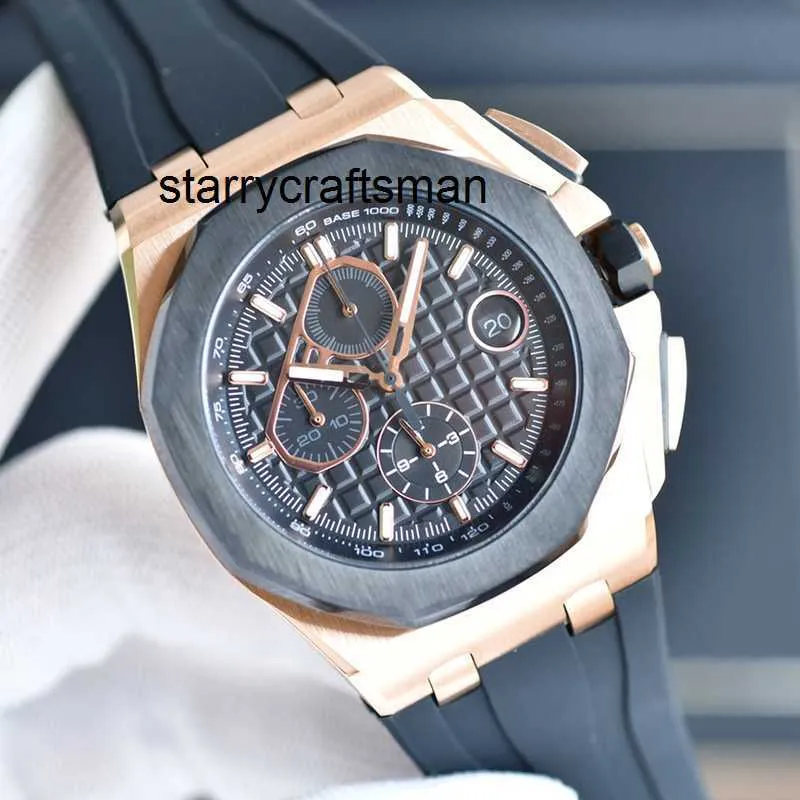 Zegarki designerskie Ruch zegarek 44 mm dla biznesowych zegarków ze stali nierdzewnej Designer Designer Montre Montre